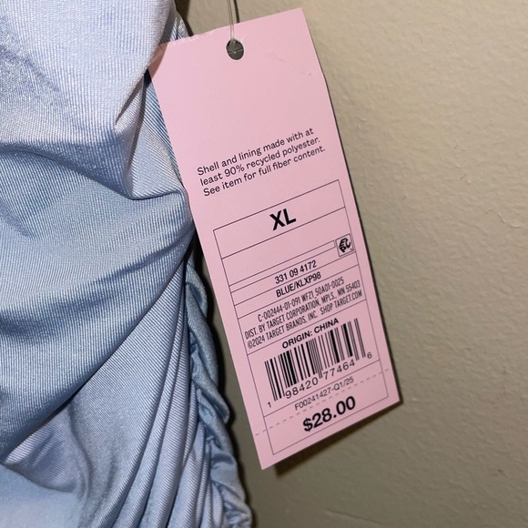 Wild Fable Light Blue Halter Ruffled Mini Dress - Picture 5 of 8